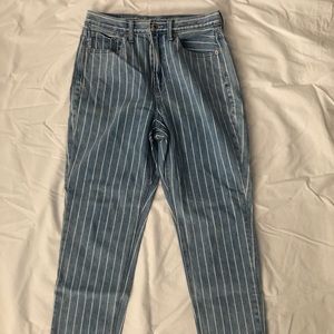 Striped Mom Jeans